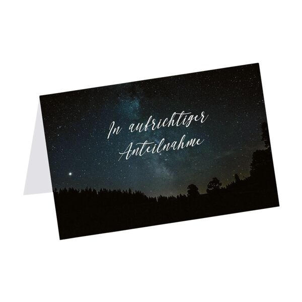 Trauerkarte »In aufrichtiger Anteilnahme Nachthimmel«