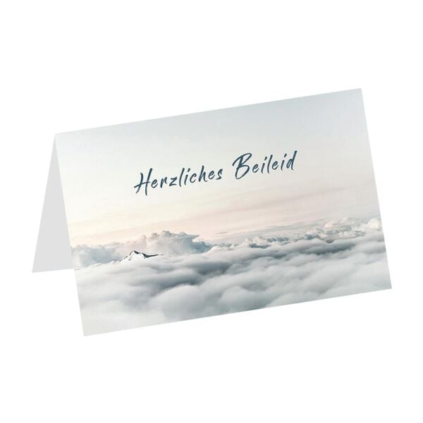 Trauerkarte »Herzliches Beileid Wolken«