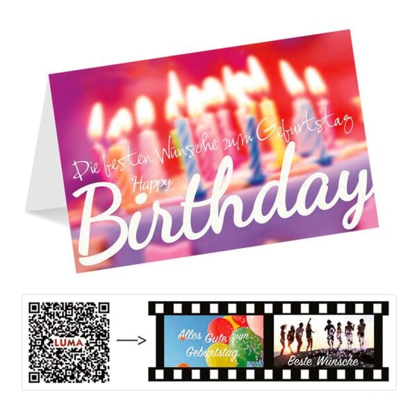 Geburtstagskarte »Happy Birthday mit Film«