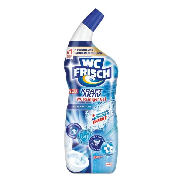 WC FRISCH WC-Reiniger »Kraft Aktiv WC Reiniger Gel Ozeanfrische« blau