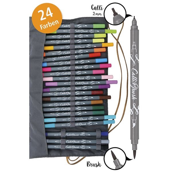 ONLINE 24-er Set Zweispitzmaler »Calli. Brush-Pens«