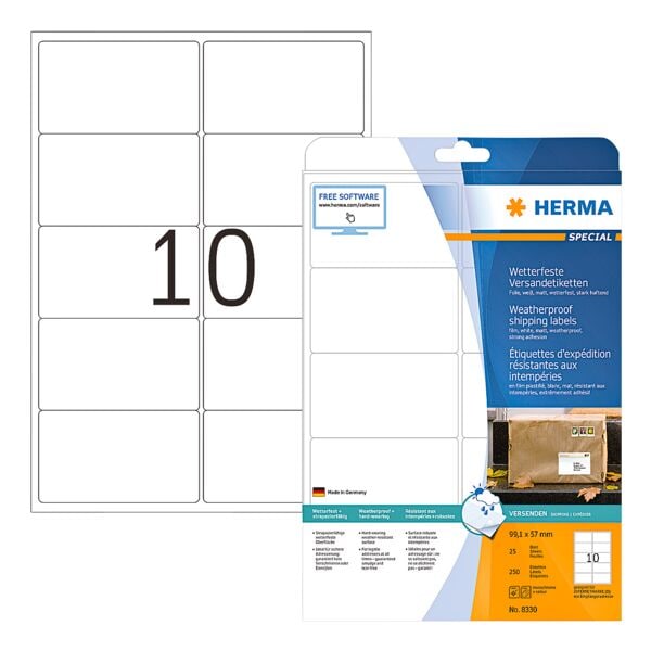 Herma Versand Folien-Etiketten 99,1x57 mm »Special« 250 Stück