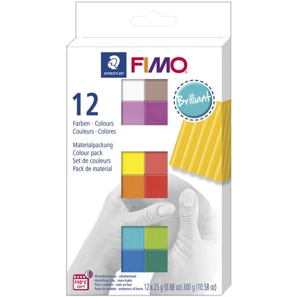 FIMO 12er-Pack Modelliermasse »Fimo soft - Materialpackung Brilliant«