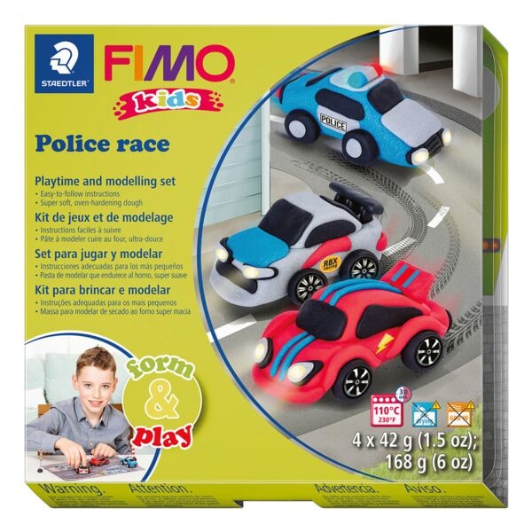 Spiel- und Modellier-Set »Fimo Kids - Police Race«