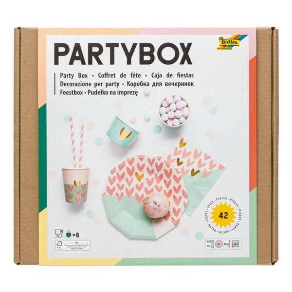 Einweggeschirr Party-Box »Girls« 42-teilig
