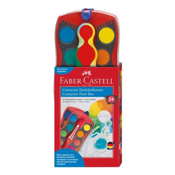 Faber-Castell (Schule) Farbkasten »Connector« 24 Farben rot rot