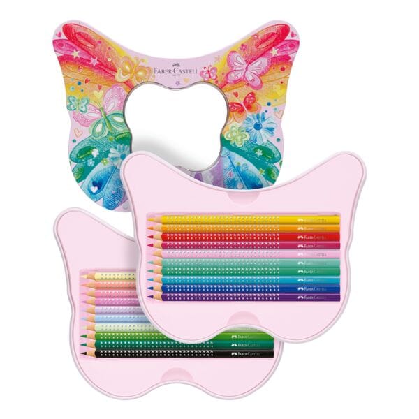 Faber-Castell (Schule) Geschenkset Sparkle Buntstifte »Schmetterling« braun