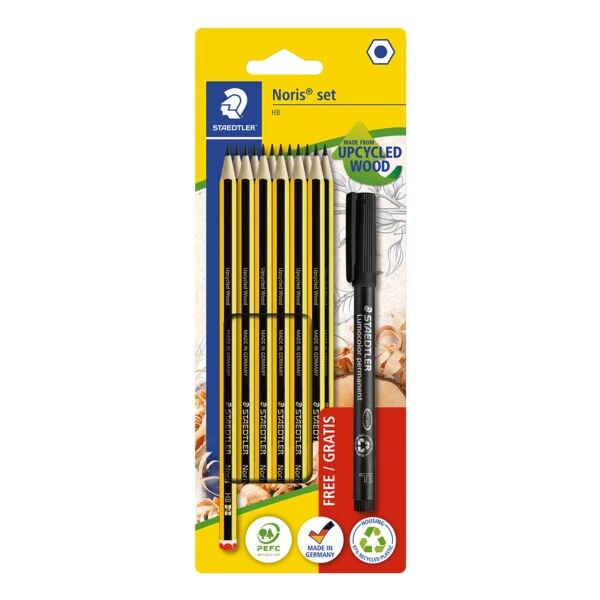12er-Pack Bleistifte »Noris® 120 HB« mit gratis Permanentmarker »Lumocolor F« sc