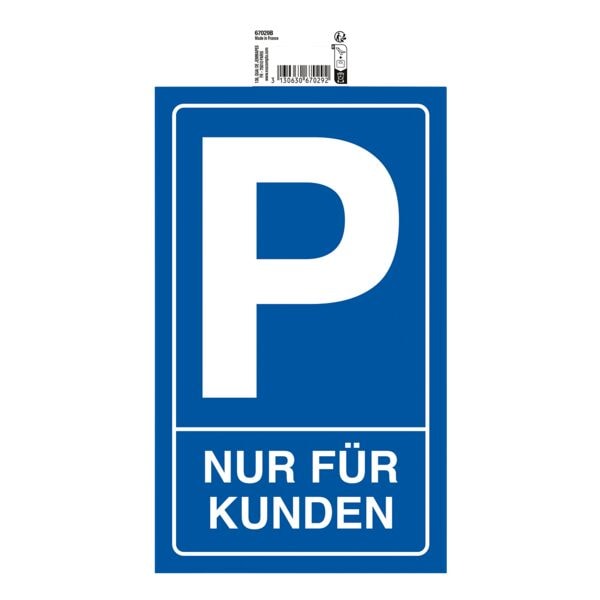 Hinweisschild »Parkplatz nur für Kunden« 15 x 25 cm