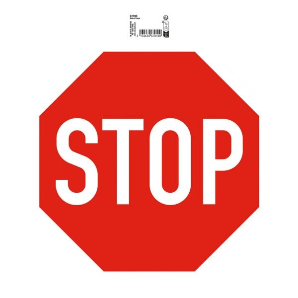 Hinweisschild »STOP« 30 x 30 cm PVC selbstklebend