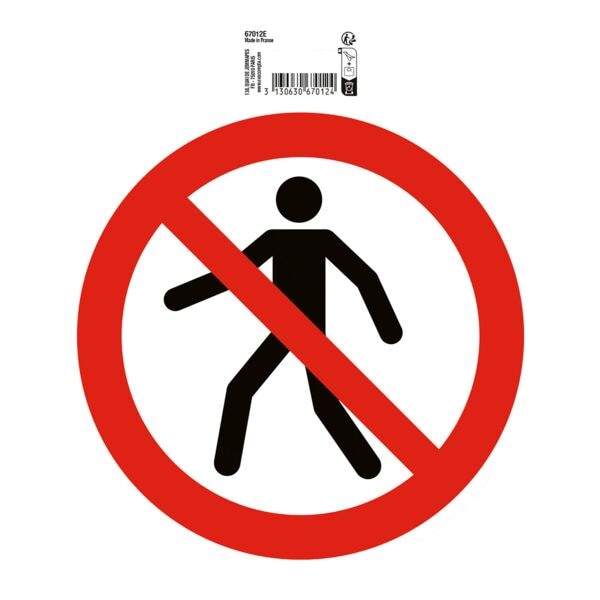 Verbotsschild »Kein Zutritt für Fußgänger« 20 cm