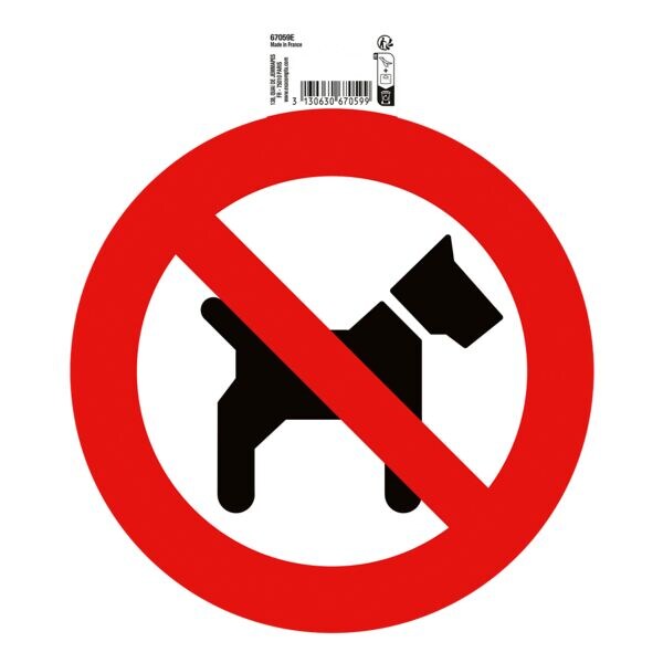 Verbotsschild »Hunde verboten« 20 cm