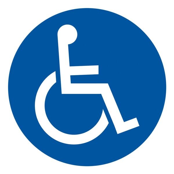 Hinweisschild »Reserviert für Schwerbehinderte« 30 cm
