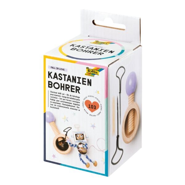 folia Kastanienbohrer-Set Holz 103-teilig braun