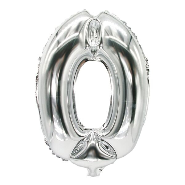 Folienluftballon »0« silber