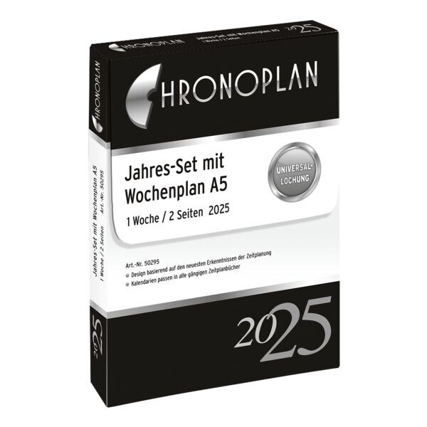 Kalendereinlage 2025 »Jahres-Set mit Wochenplan A5«