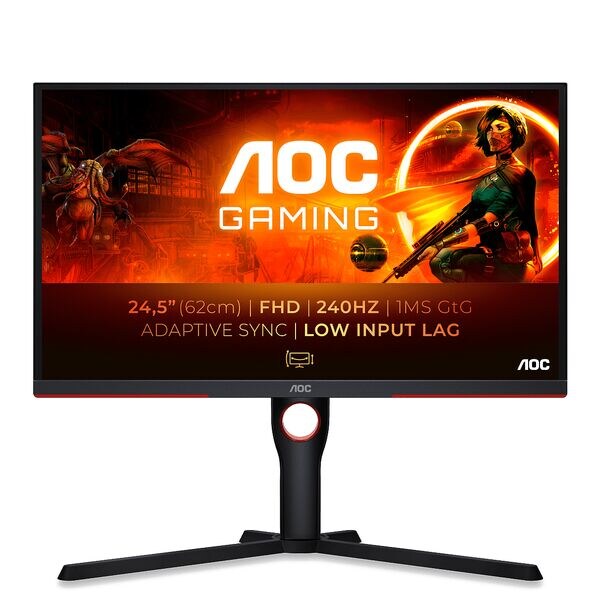 AOC Gaming Monitor »25G3ZM« 62,23 cm / 24,5 '' schwarz, 55.73x50.3x25.58 cm