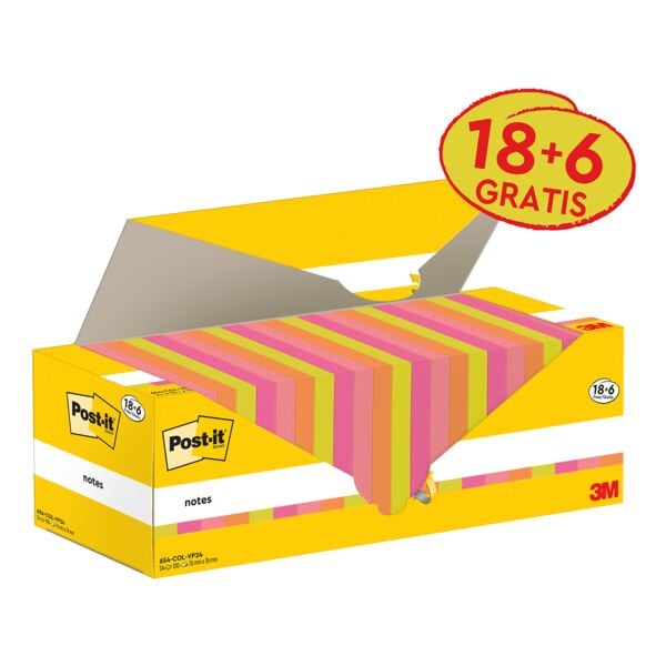 18x 6 Vorteilspack Haftnotizblöcke&nbsp;»Notes« 76 x 76 mm