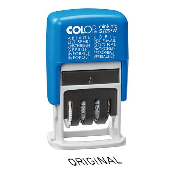 Colop Mini-Phrasenstempel »S 120/W« mehrfarbig, 2x0.4 cm