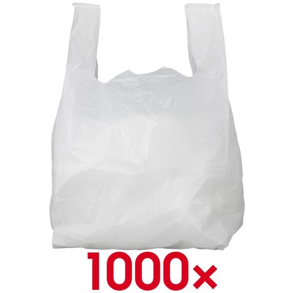Image of 1000er-Pack Tragetaschen weiß 27 x 48 cm