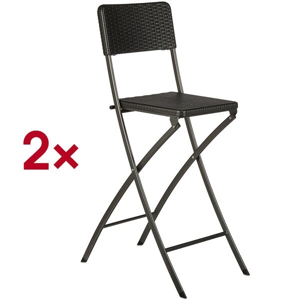 relaxdays 2er-Set Barhocker »Rattan«
