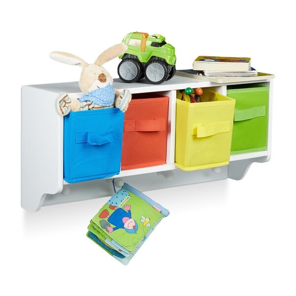 relaxdays Kinder Wandregal »ALBUS«