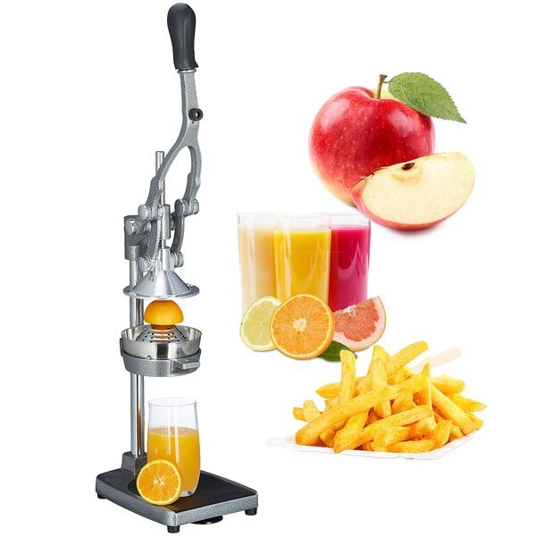relaxdays Manualle Saftpresse mit Schneidefunktion