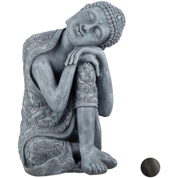 Relaxdays Buddha Figur Mit Geneigtem Kopf