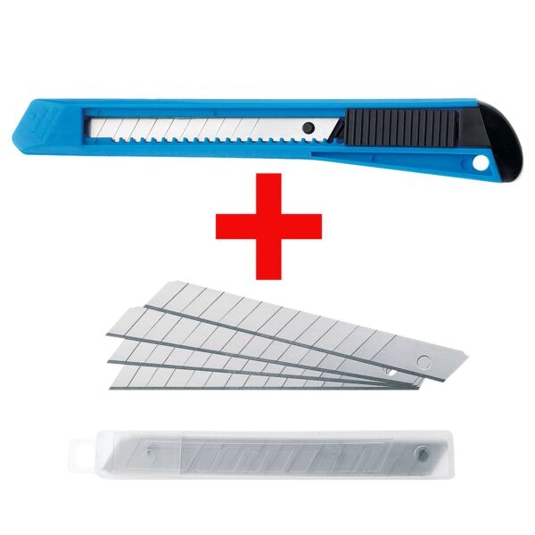 Westcott Cutter 9 mm inkl. Cutter-Ersatzklingen blau
