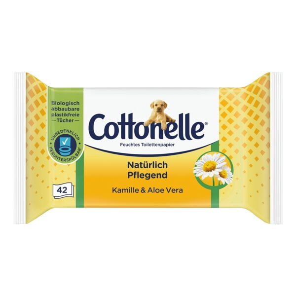 Cottonelle 42er-Pack Feuchtes Toillettenpapier »Natürlich Pflegend« weiß