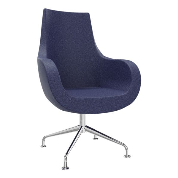 fm Büromöbel Sessel »Pirum« hohe Rückenlehne mit eingebauter Rückholfeder blau, 71x110x48 cm
