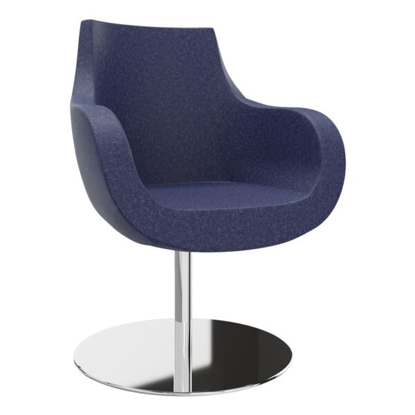 fm Büromöbel Sessel »Pirum« Tellerfuß blau, 71x93x48 cm
