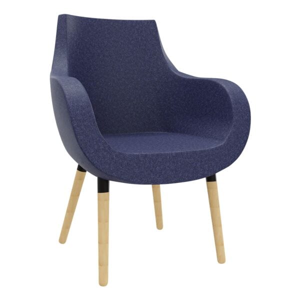 fm Büromöbel Sessel »Pirum« Gestell Holz blau, 71x87x48 cm