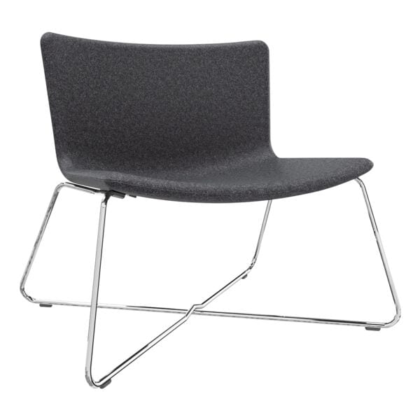 fm Büromöbel Lounge-Sessel »Lodus« mit Drahtgestell ohne Armlehnen Anthrazitschwarz, 86x42x72 cm