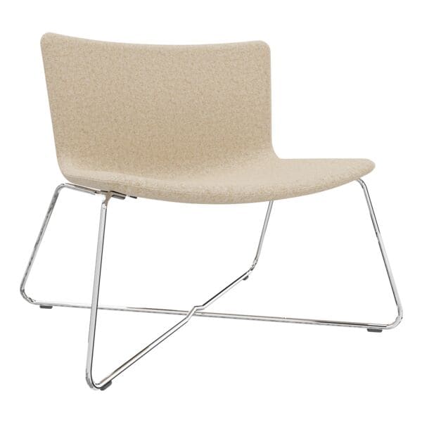 fm Büromöbel Lounge-Sessel »Lodus« mit Drahtgestell ohne Armlehnen Sand, 86x42x72 cm
