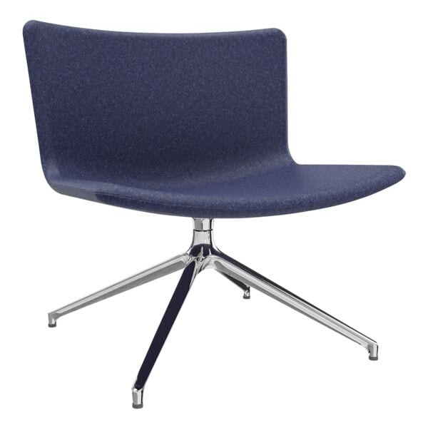 fm Büromöbel Lounge-Sessel »Lodus« mit 4-Sterndrehfuß ohne Armlehnen Dunkelblau, 86x42x72 cm
