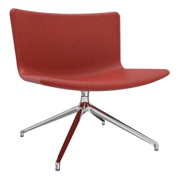 fm Büromöbel Lounge-Sessel »Lodus« mit 4-Sterndrehfuß ohne Armlehnen Rot, 86x42x72 cm