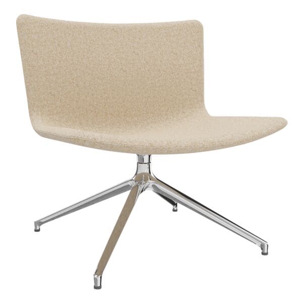 fm Büromöbel Lounge-Sessel »Lodus« mit 4-Sterndrehfuß ohne Armlehnen Sand, 86x42x72 cm