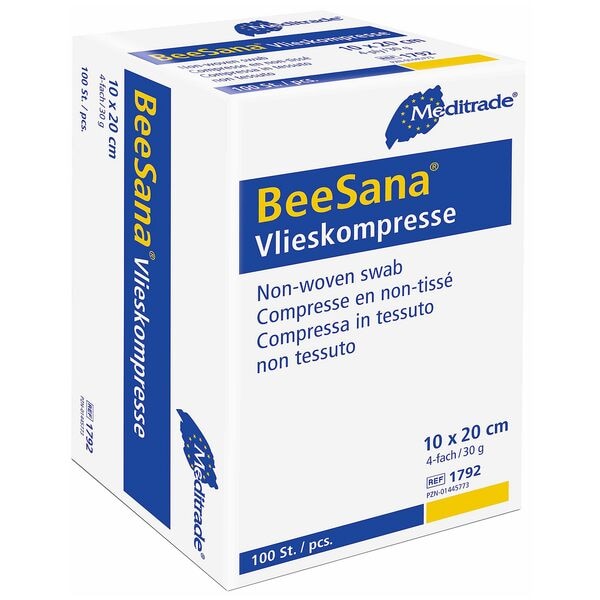 Meditrade 100er-Pack Vlieskompresse »BeeSana« 10 x 20 cm - 30 g