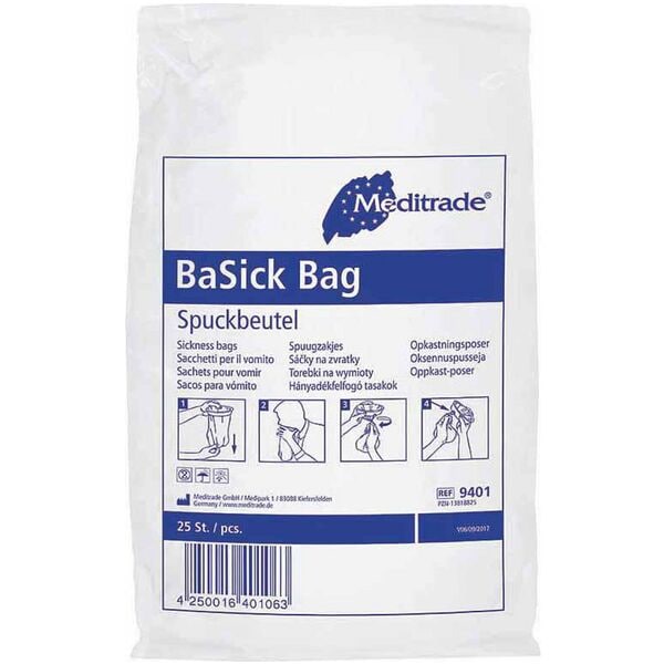 Meditrade 25er-Pack Spuckbeutel »BaSick Bag«
