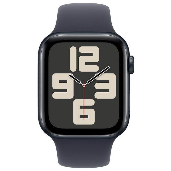 Apple Smartwatch Apple Watch SE 44 mm GPS + Cellular Alu Sportarmband M/L schwarz/ schwarz