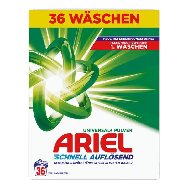 ARIEL Vollwaschpulver »Universal+« 36 WL