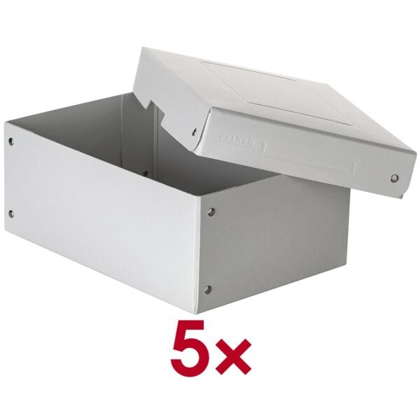 Falken Archiv-Box »PURE Box PRO DIN A5 100mm« 18/25/10 cm 5 Stück, 18x10x25 cm