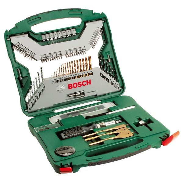 BOSCH Bohrer- und Bit-Set X-Line TiN-beschichtet 100-teilig