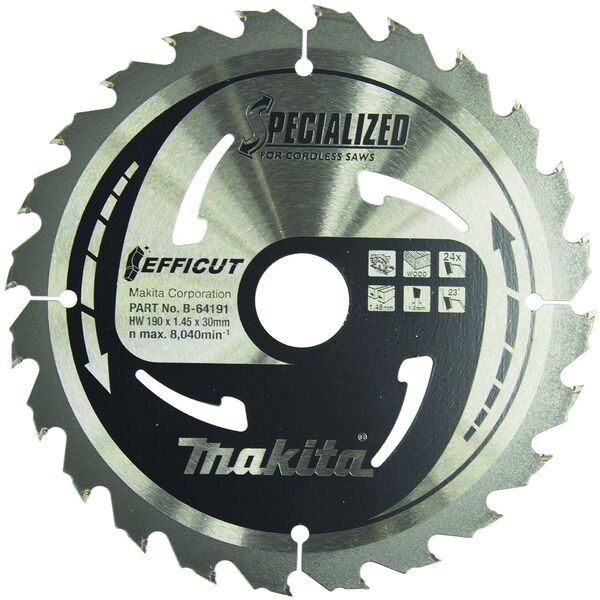 makita Kreissägeblatt »B-64191 EFFICUT« 190,0 mm 24 Zähne braun