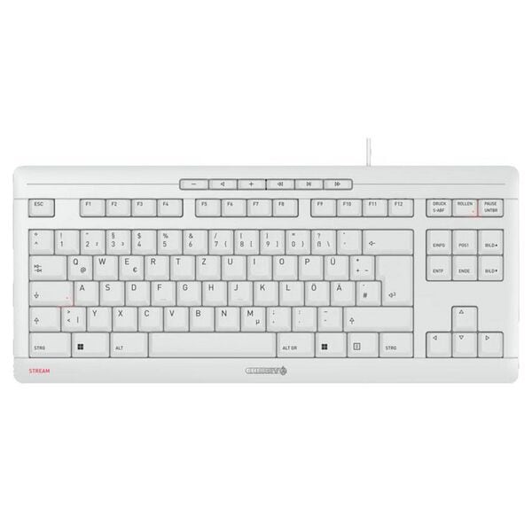 Cherry kabelgebundene Tastatur »STREAM TKL« weiss, 37.7x1.8x16.3 cm