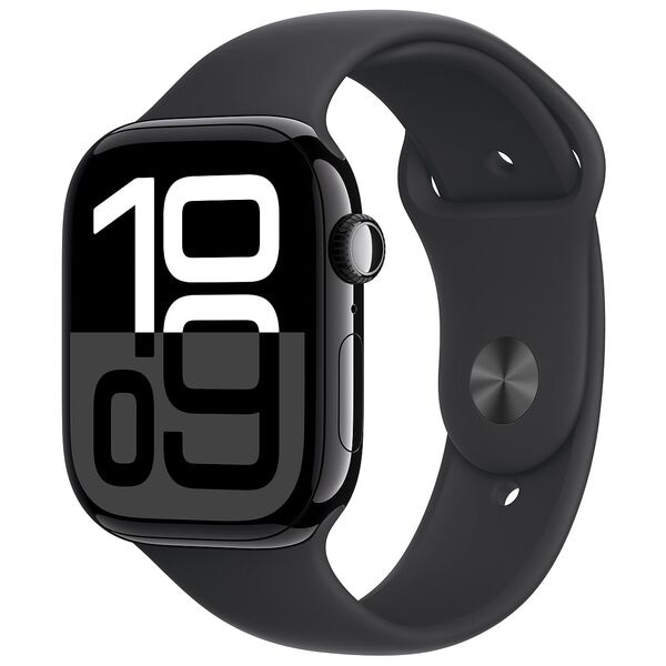 Apple Smartwatch Apple Watch Series 10 46 mm Aluminium Diamantschwarz (GPS+Cellular) S