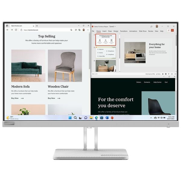Lenovo Monitor »L27e-40« 68,8 cm / 27,1 '', 61.33x47.48x18.15 cm