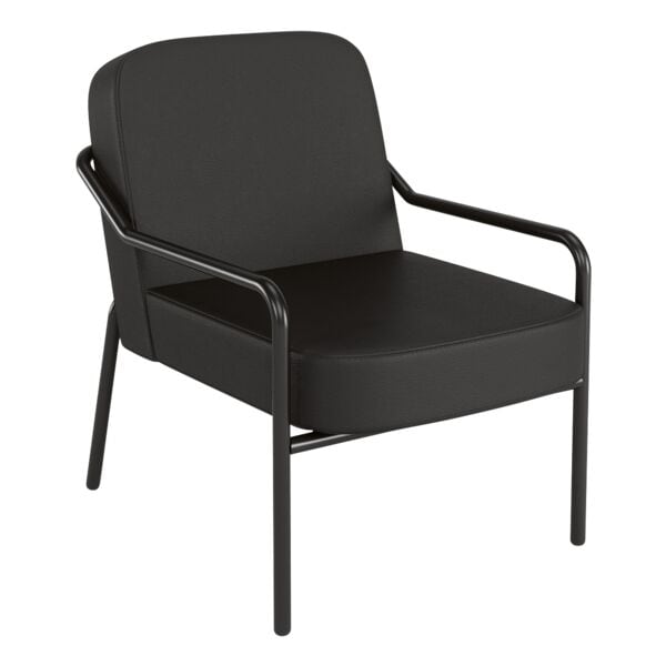 meet Sessel »meet - Medso M« Modell rund Kunstleder Schwarz, 43 cm