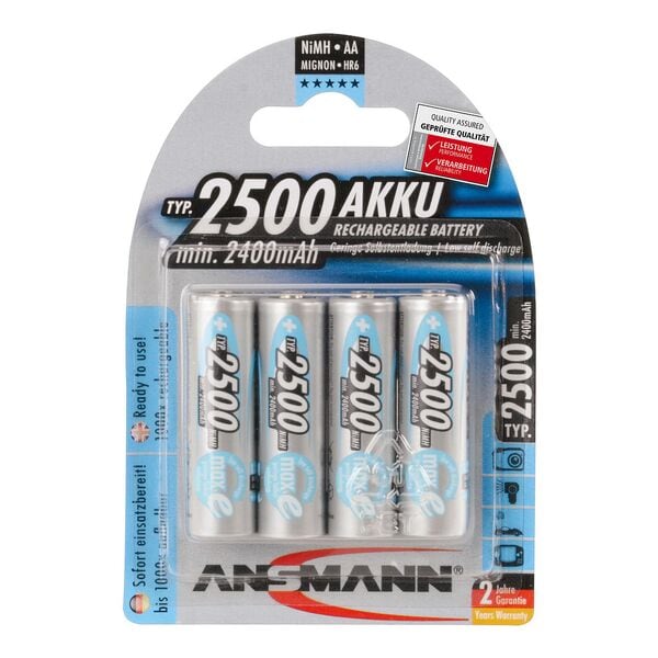 Ansmann 4x Akkus Mignon AA 2400 mAh